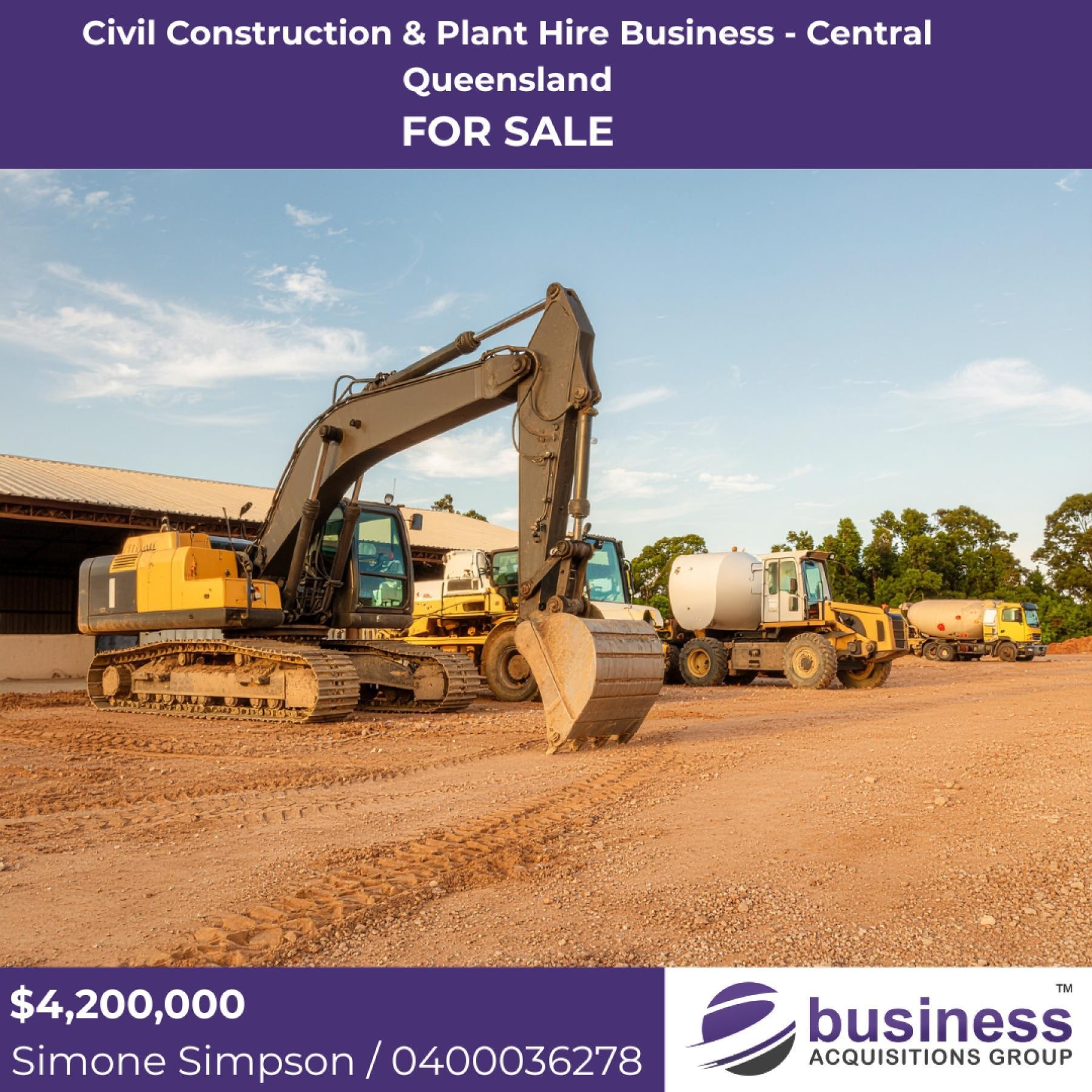 Civil Construction & Plant Hire Business - Central Queensland