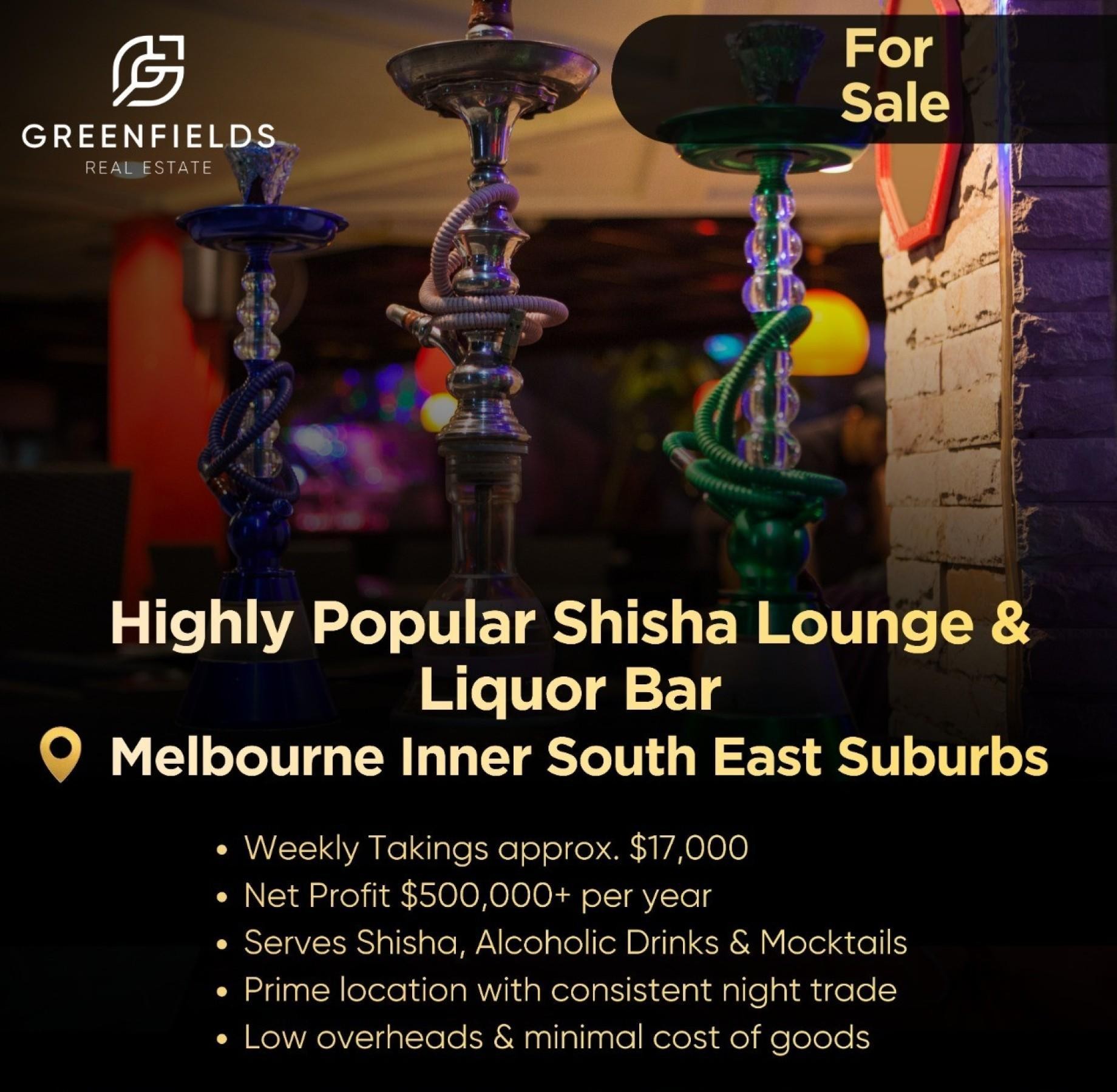 High profit $500,000+ Premium Shisha Lounge & Licensed Bar